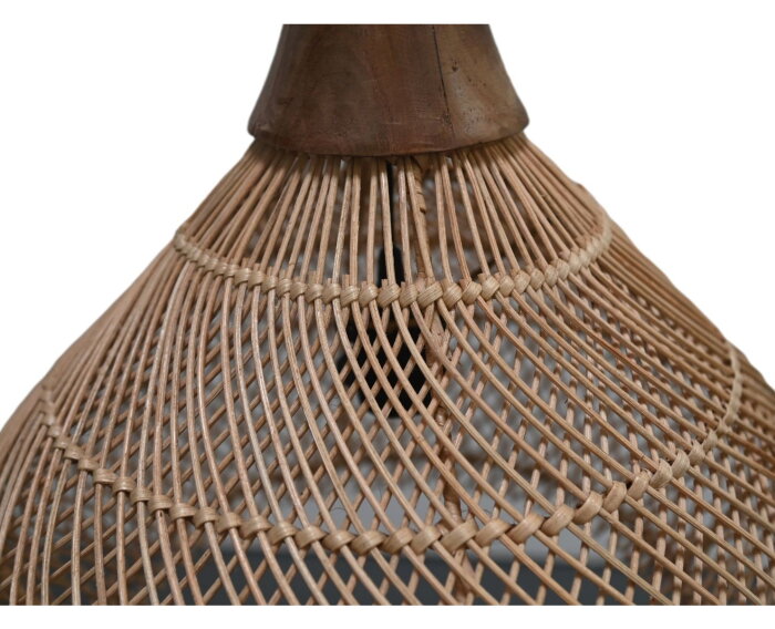 Hanglamp Rotan - 43x43x46 - Naturel - Rotan/teak