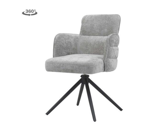 Rumo Armstoel - fabric ATS118-20 light grey (draaibaar)