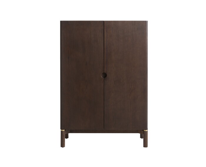 Opbergkast Arun eiken 90x46x130 cm - Espresso bruin