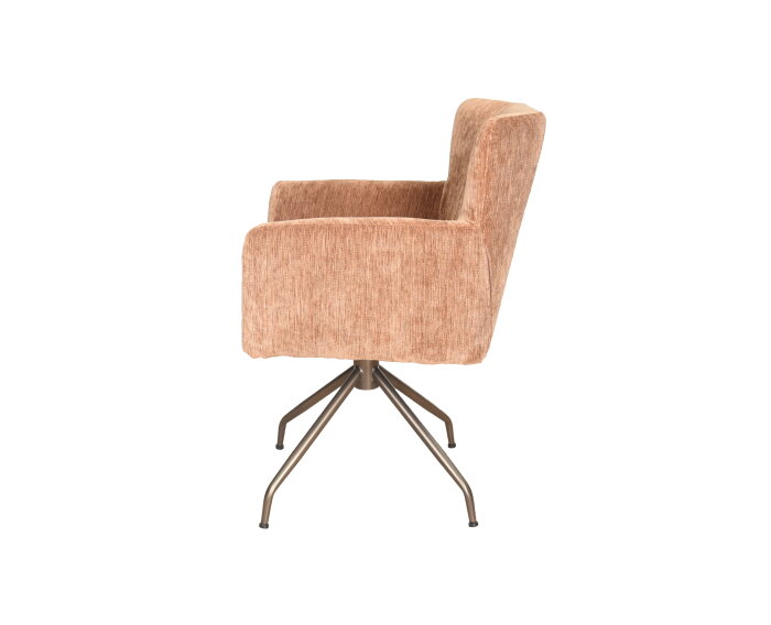 Eetkamerstoel Prague poot Atlas 360 anodic brown - be straight coffee 30