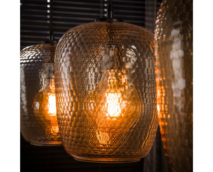 Hanglamp Python 3L - Amber glas