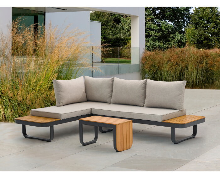 Samos alu.multifunct.loungeset taupe FSC 100%