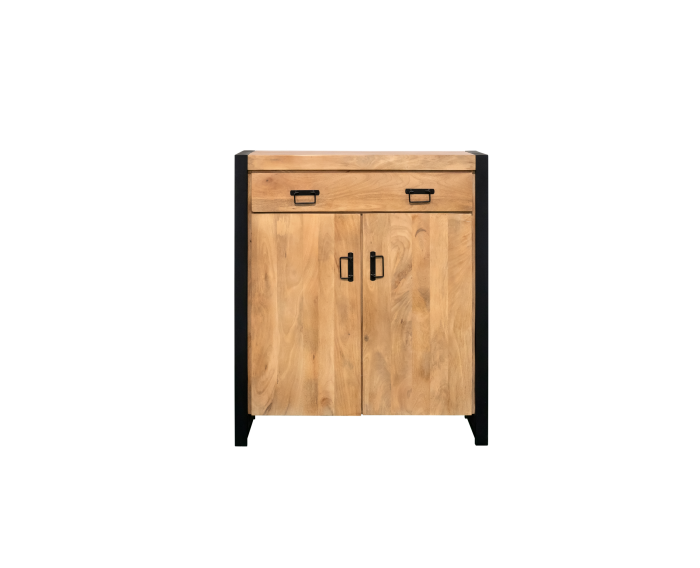 Kabinet kast Britt 100 cm mango metaal - Naturel | Meubelplaats