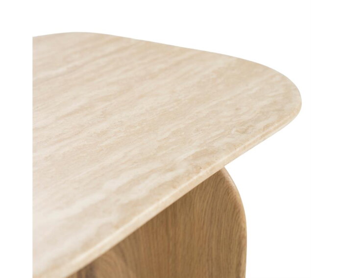 Bijzettafel Lova 60x38cm - naturel | Eleonora