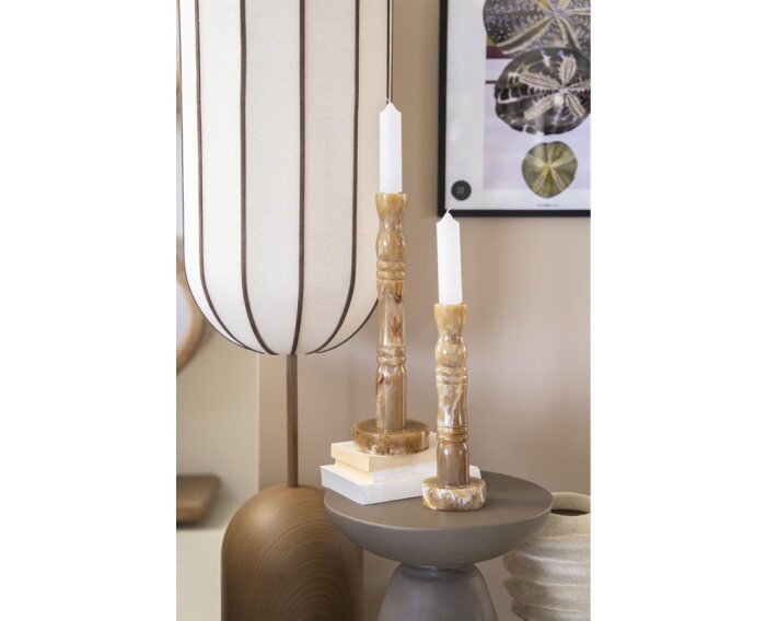 Candle holder Marlie large - bruin | BY-BOO