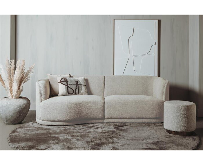 Leicester Sofa 240 round left - Copenhagen 900 Light Ivory