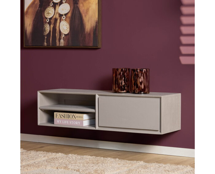 Zwevend tv meubel Ambiance Taupe | 120 cm