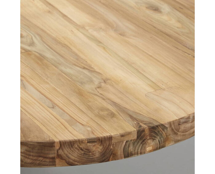 Tafelblad ovaal - 240x120 cm - blank - teak