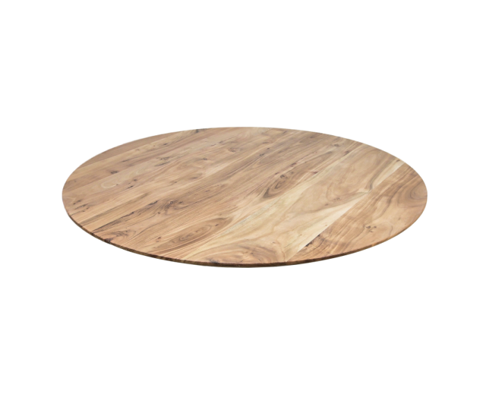 Tafelblad Zurich rond - ø80x3,8 - Naturel - Swiss edge - Acaciahout