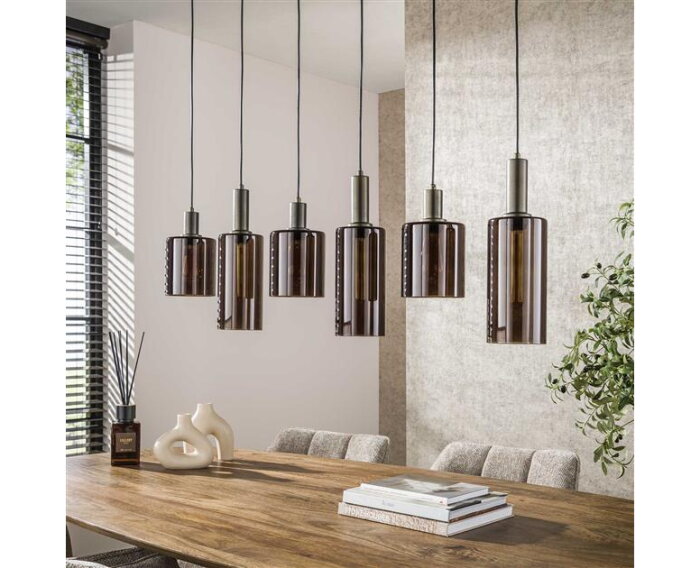 Hanglamp 6L Sepiora - Sienna brown