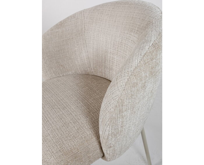 Eetkamerstoel Adele - beige poten - Cremona - Taupe 04 - Star Collection