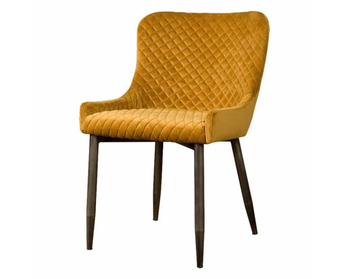 Oledo Stoel - fabric Bluvel 68 yellow