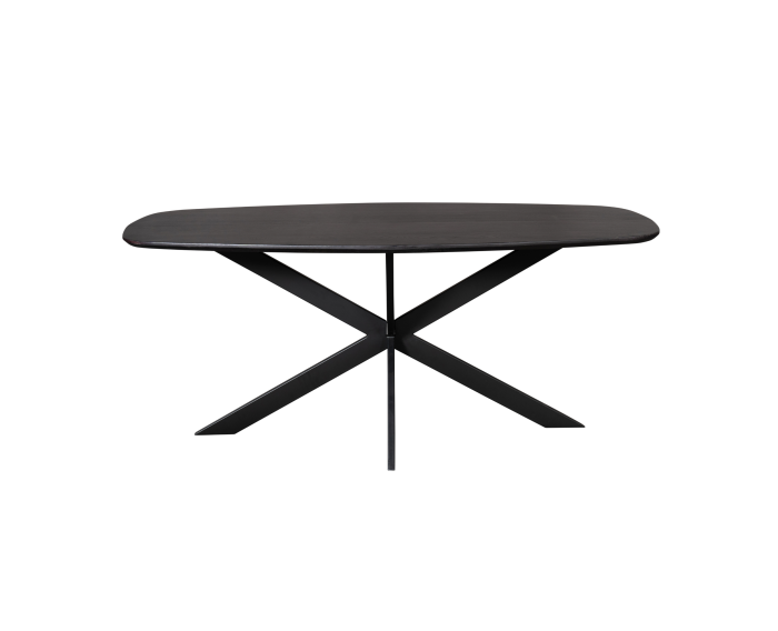 Eiken eettafel Ferris | Deens Ovaal 180 cm | Zwart