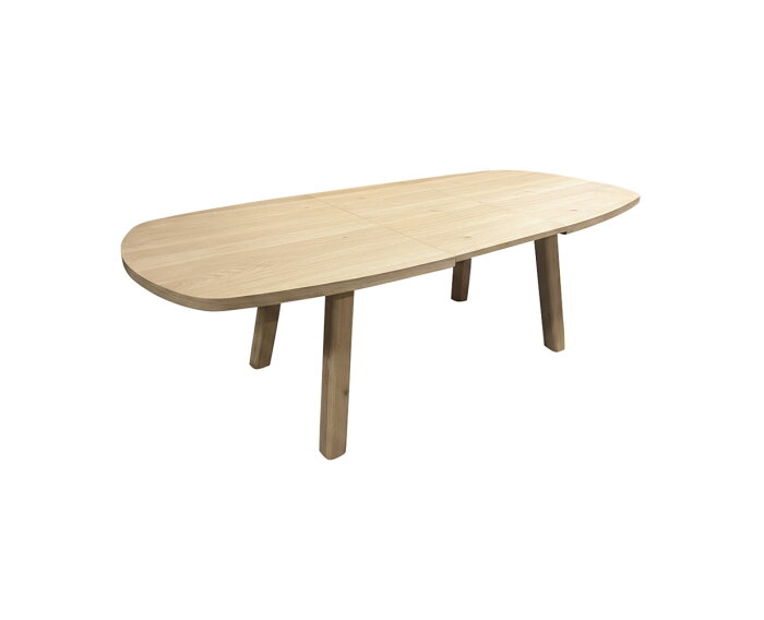Turku eetkamertafel uitschuifbaar 160/220, deens ovaal, Intense Black - Oak Collection