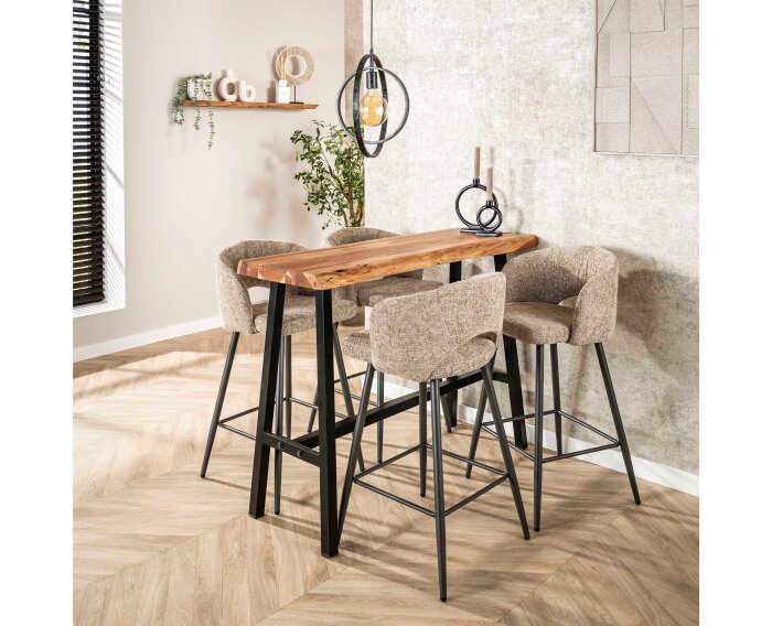 Barstoel boucle salon. VPE2 - Tissee cargo zandkleur