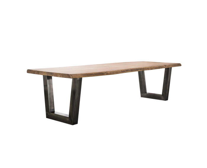 Eettafel Boomstam acacia 300x100 cm - naturel
