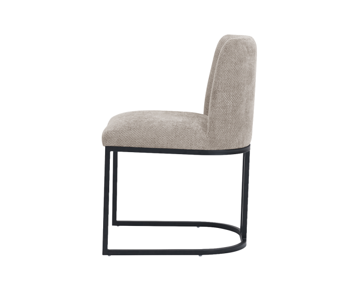 Tower Living Archi Eetkamerstoel &ndash; Stof Eden Beige &ndash; Japandi &ndash; 53x60x83 cm
