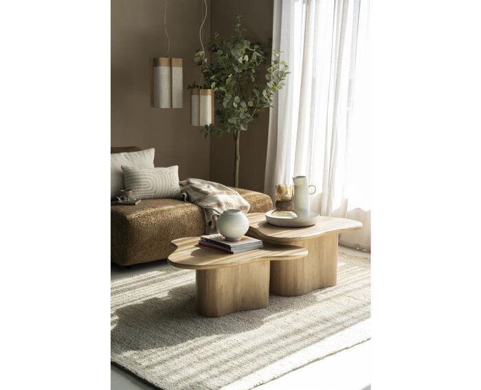 Salontafel Fall organisch set van 2 mangohout - Natuurlijk | BY-BOO