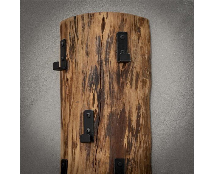 Kapstok boomstam 8 haken - Massief acacia naturel