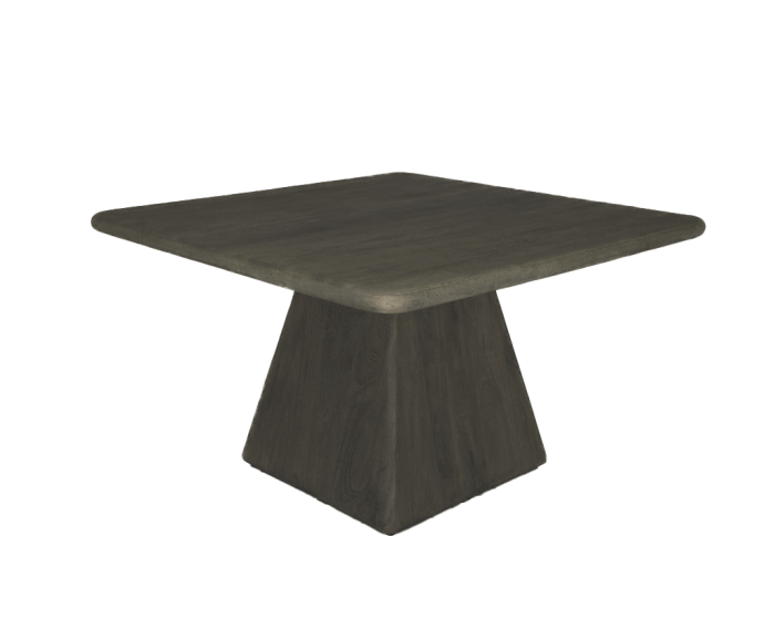 Eettafel Asti vierkant mangohout 130x130 cm - Olijfbruin