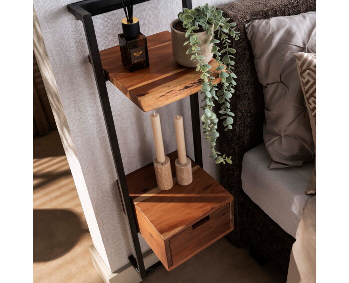 Nachtkastje air solid acacia Small - naturel
