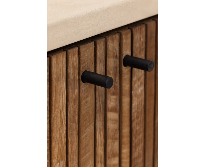 Hanging TV stand Lagoon small,37x140x35 cm, teakwood + mortex