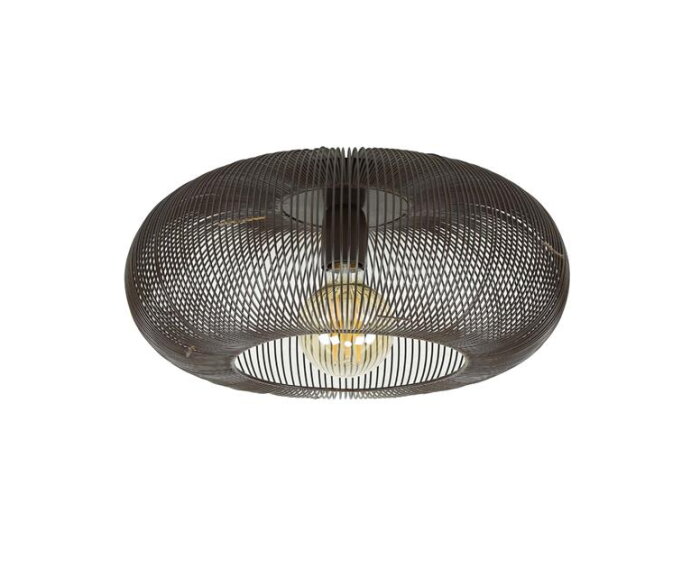 Plafondlamp Ø43 copper twist - Zwart nikkel