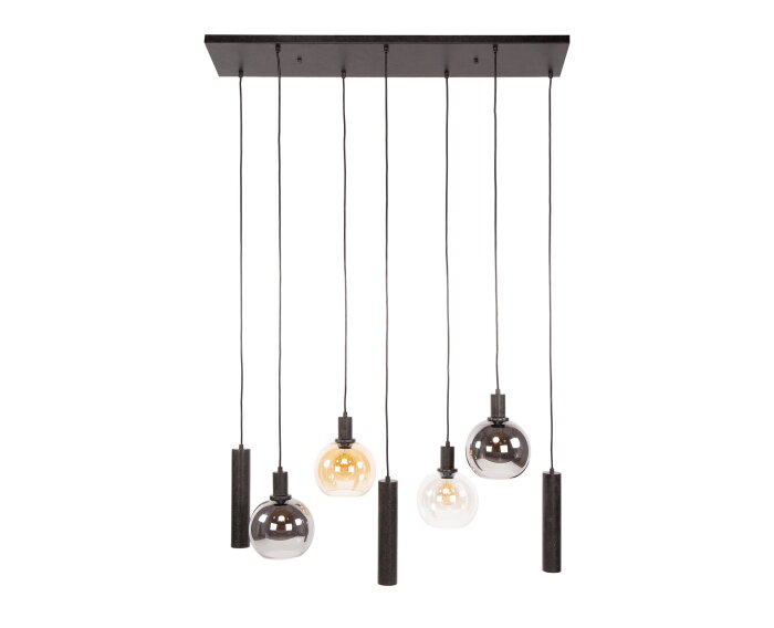 Hanglamp 4+3L Sfera tricolore - Artic zwart