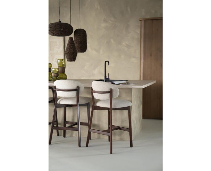 Barstoel Mikky bruin - taupe | Eleonora