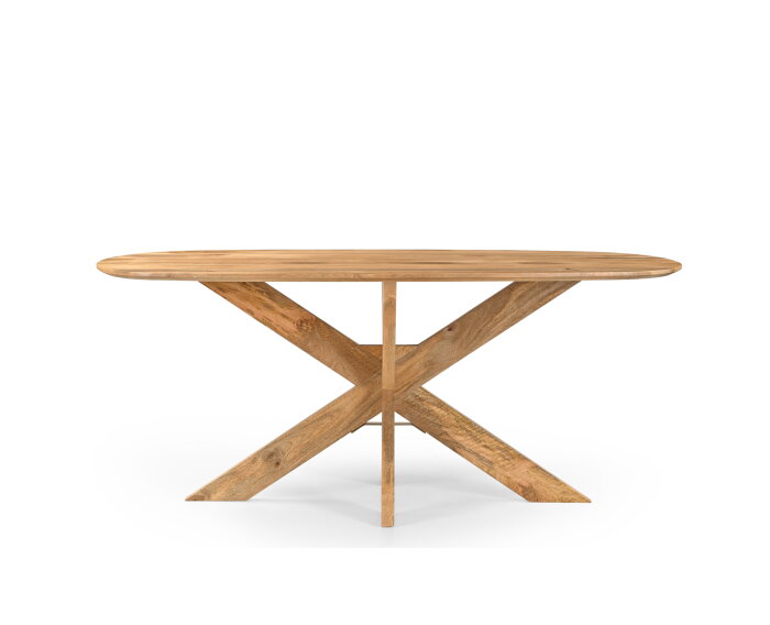 Eettafel Deens Ovaal Runa met Houten Onderstel 220