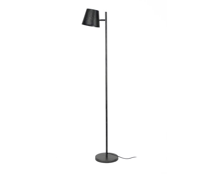 Vloerlamp 1L verstelbare metalen kap - Charcoal