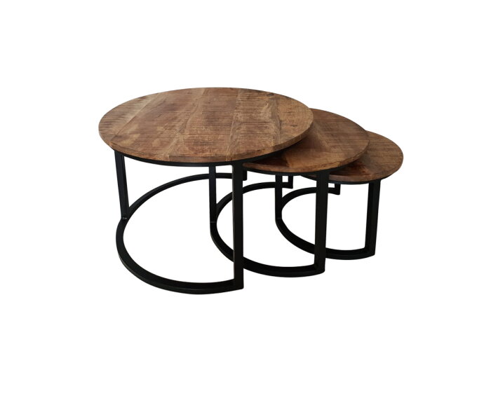 Salontafel set van 3 mangohout