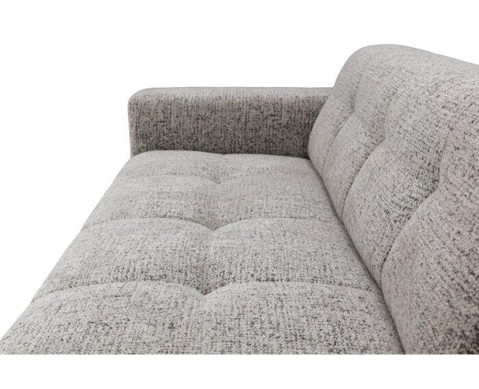 Hoekbank Viano rechts stof Bella 55 Taupe Grijs gem&ecirc;leerd -  255x200x84 cm - modern