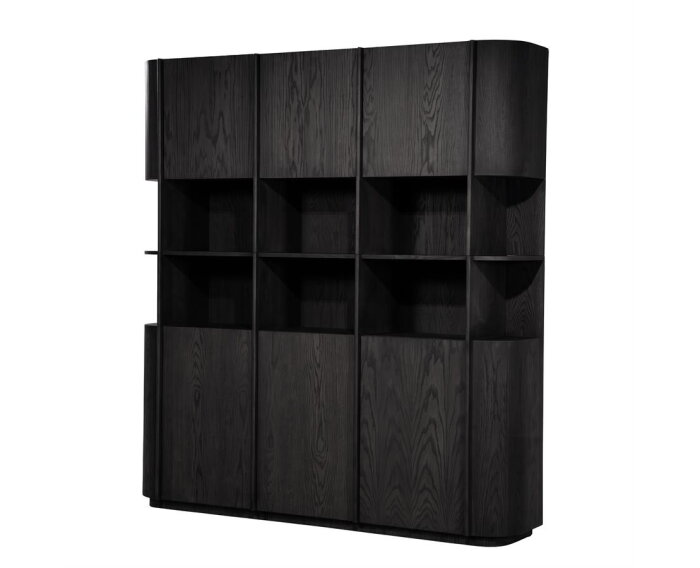 Kabinet Oslo 203x42cm - zwart | Eleonora
