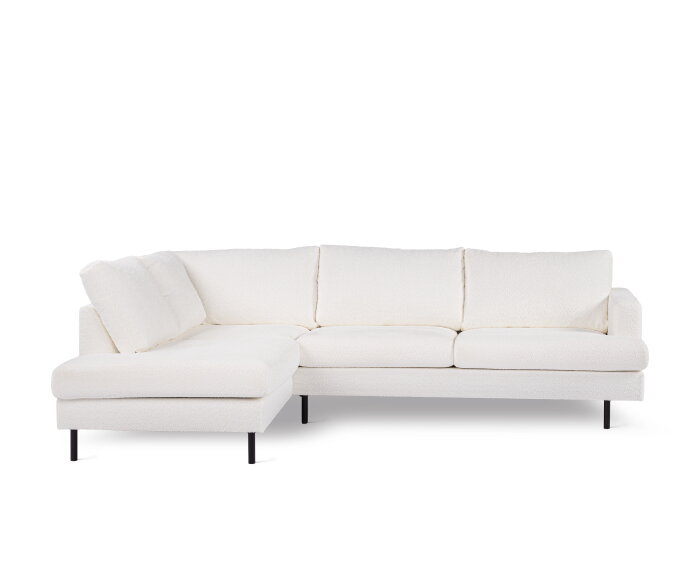 3 seater corner left, fabric Abriamo 4, A920 natural