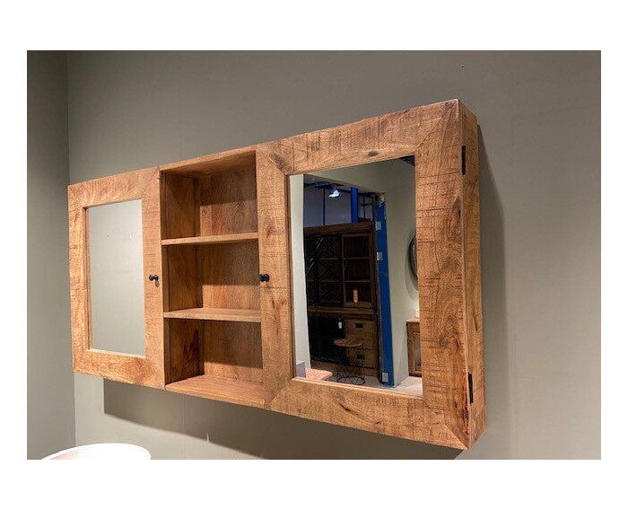 Benoa 2 Door & Mirror Mango Bathroom Cabinet 165