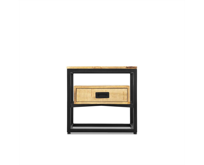 Salontafel Len vierkant mangohout 60x60 cm