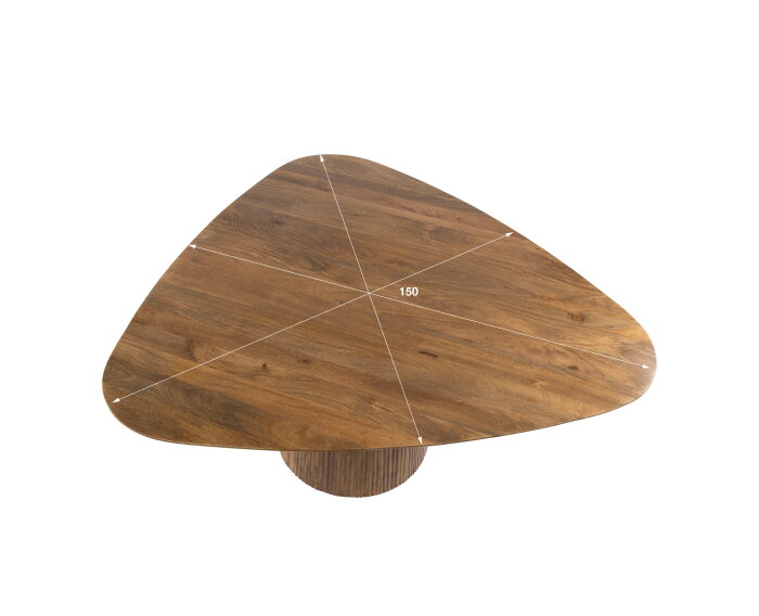 Eettafel Wave Centro D150 - Massief mango zand