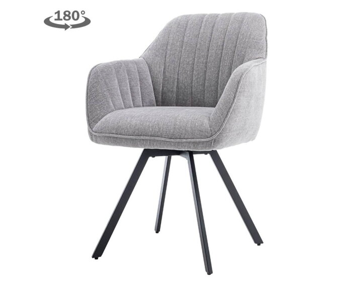 Bruno Armstoel - fabric Nature 452 Blue grey (draaibaar)
