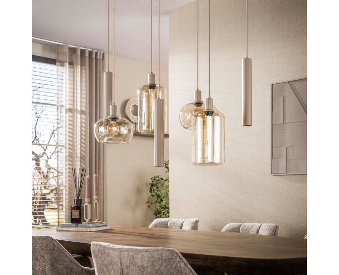 Hanglamp Serene 4+3L - Beige