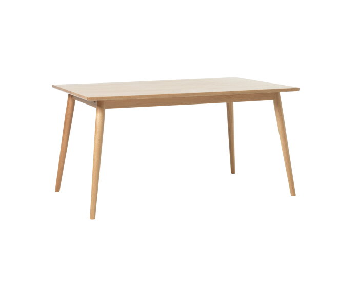 Eettafel Barrali rechthoekig - eikenfineer naturel - 150x90x75 cm - uitschuifbaar
