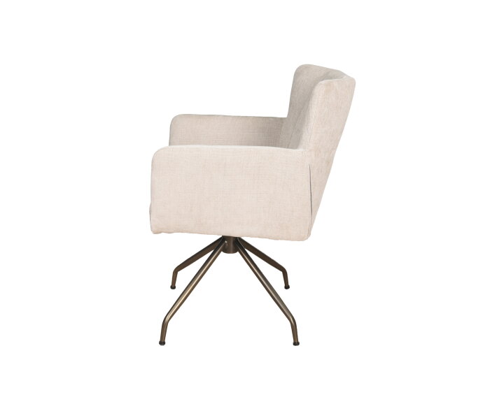 Eetkamerstoel Prague poot Atlas 360 anodic brown - be cotton sand 04