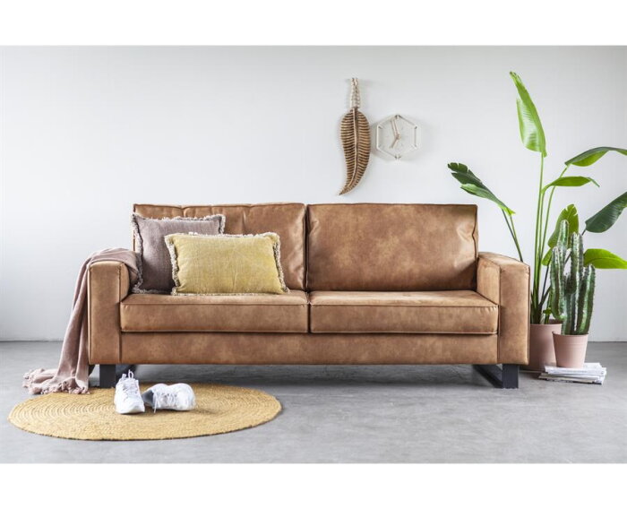 SEVN Butterfly 5-zitsbank 275 cm - modulaire hoekbank - Bull cognac - zelf samen te stellen