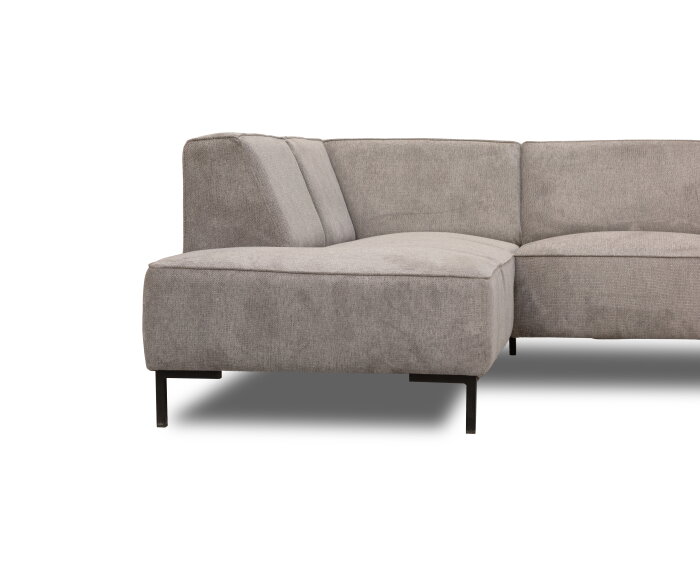 Hoekbank Riva Beige - Glow 4 &ndash; Ottomane Links &ndash; 262x195 cm