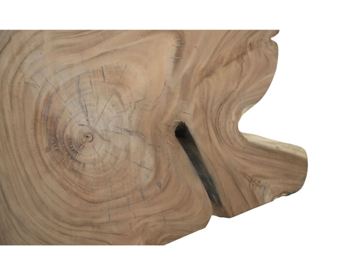 Eettafel Buffalo gebogen rechthoekig - Munggur/metaal - 320x100x78 - Naturel/zwart