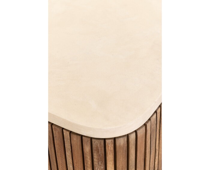 Cupboard Lagoon, 2 doors,130x90x40 cm, teakwood + mortex