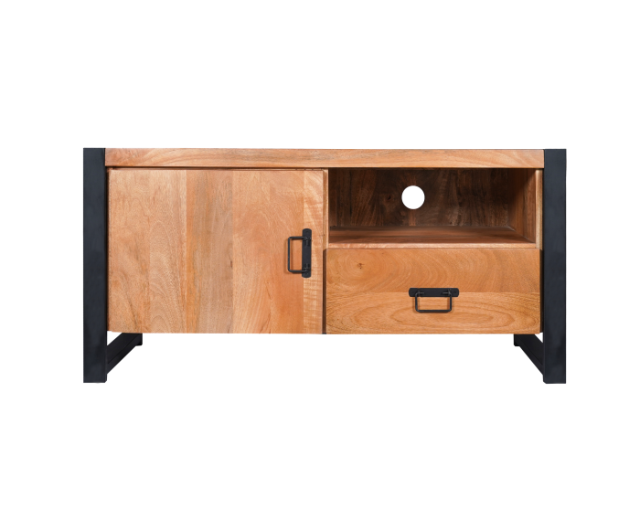 Tv-meubel Britt 110cm mango metaal - Naturel | Meubelplaats