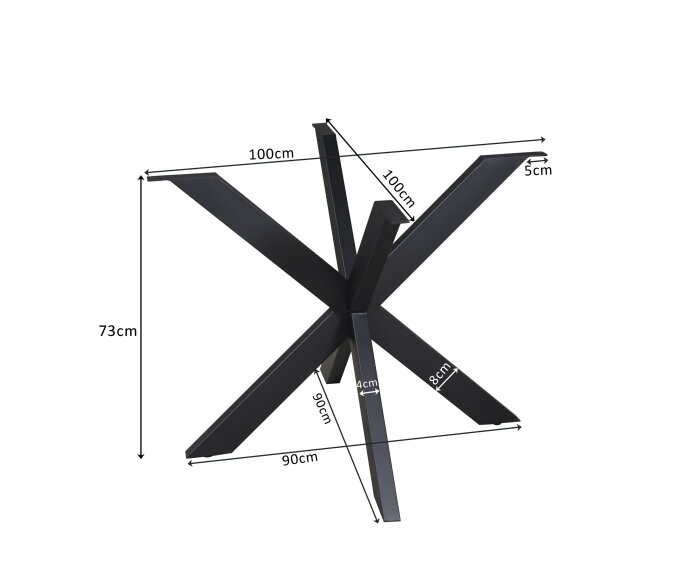 Matrixpoot Rond Zwart 140 cm Koker 4x8 cm