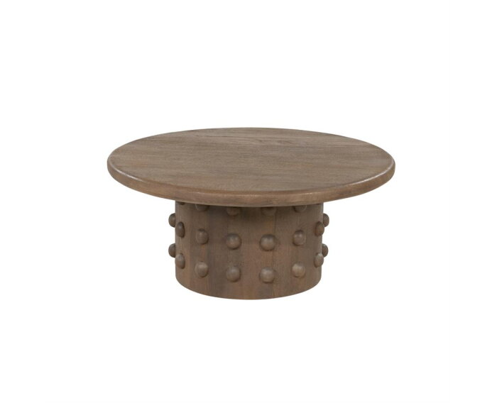 Coffee table PopDot 80x80cm - bruin | BY-BOO