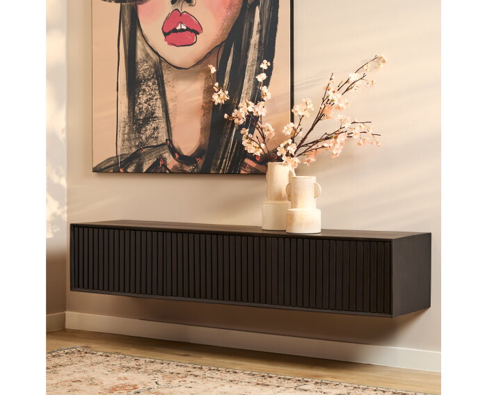 Zwevend tv meubel Madison Black | 160 cm